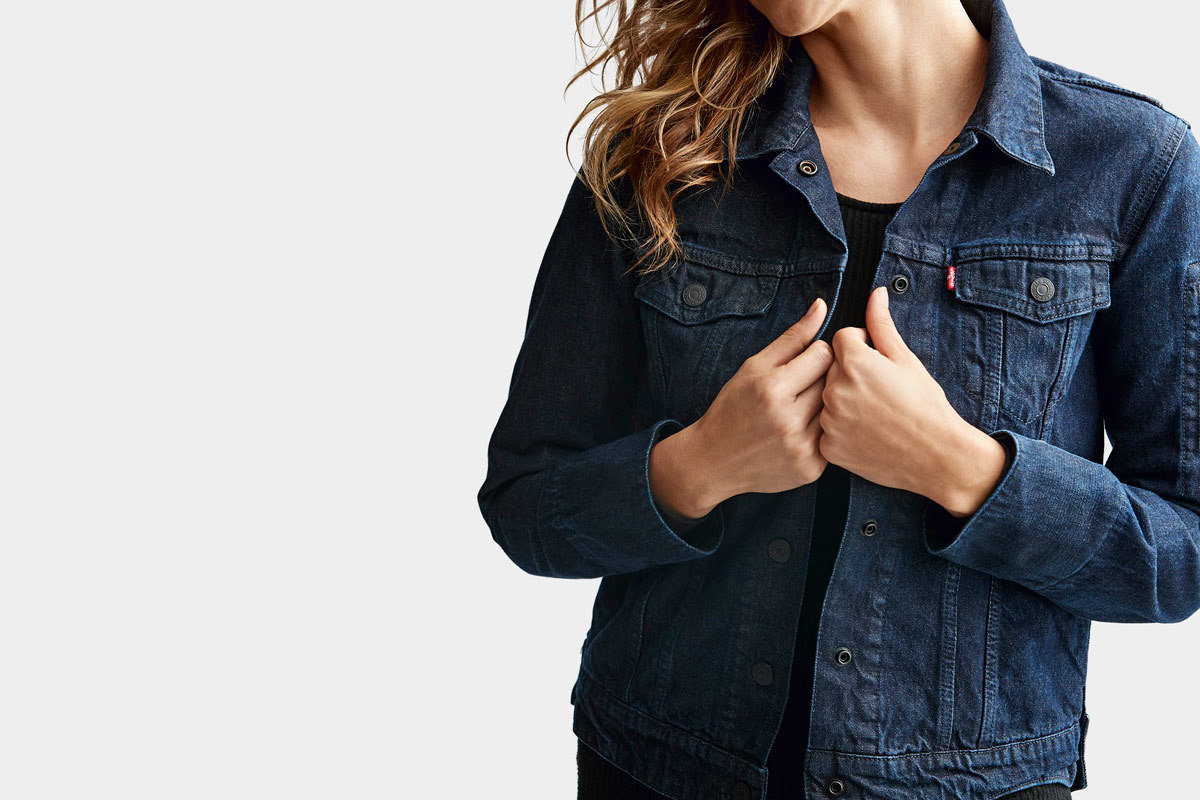 levi's commuter trucker jacket with jacquard by google